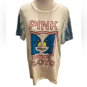 Pink Floyd Women's Short Sleeve OVERSIZED Graphic Tie Dye T-Shirt Size M